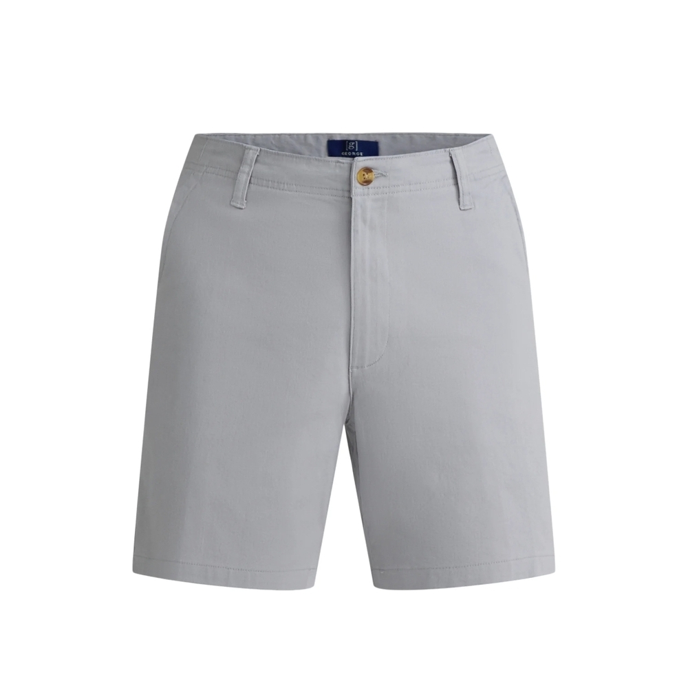 George Light Gray Flat Front Shorts Soft Silver ' 9 Inseam'. New